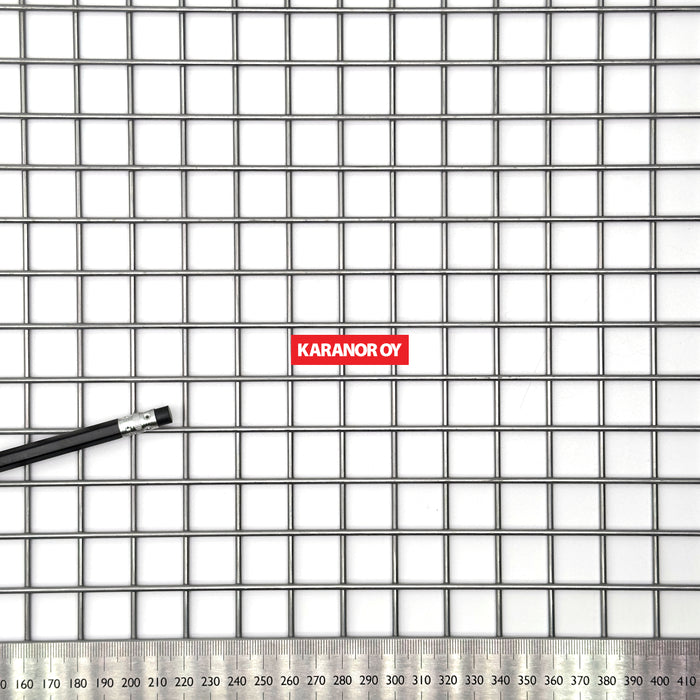 Karanor Oy - Hitsatut lankaverkot - MHK325251 TERÄS HITSATTU LANKAVERKKO 25×25 3 1250×2500mm