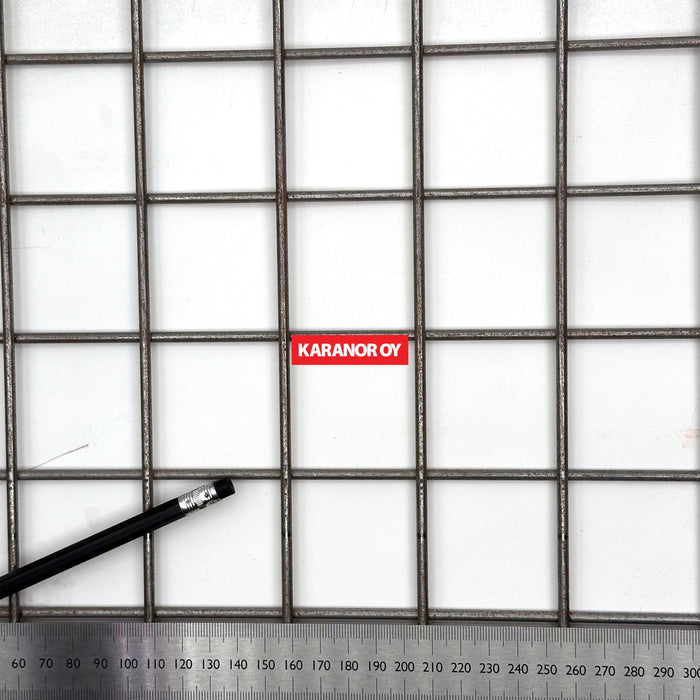 Karanor Oy - Hitsatut lankaverkot - MHK450501 TERÄS HITSATTU LANKAVERKKO 50×50 4 1250×2500mm