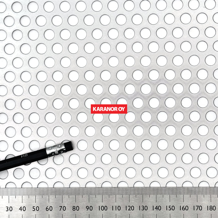 Karanor Oy - Reikälevyt - R8T12 TERÄS REIKÄLEVY 1×1000×2000MM 40,3%