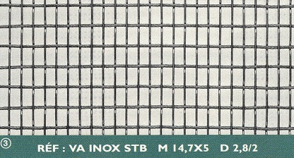 Karanor Oy - Kudotut lankaverkot - KUDONTATYYPPI: VA INOX STB M14,7X5 D2,8/2