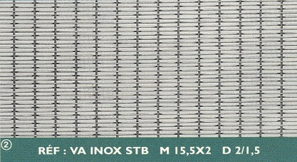 Karanor Oy - Kudotut lankaverkot - KUDONTATYYPPI: VA INOX STB M15,5X2 D2/1,5