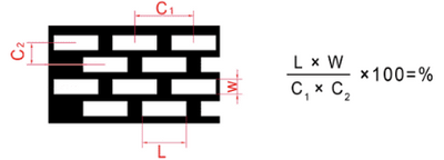 Square End Slot Staggered hole pattern
